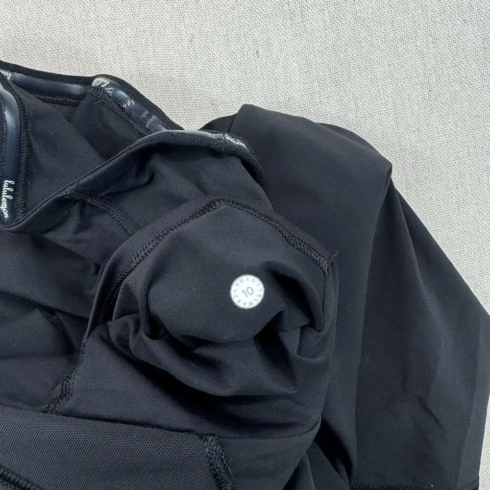 Lululemon Play Off The Pleats Black Skort Tennis Golf Pickleball Skirt Sz 10